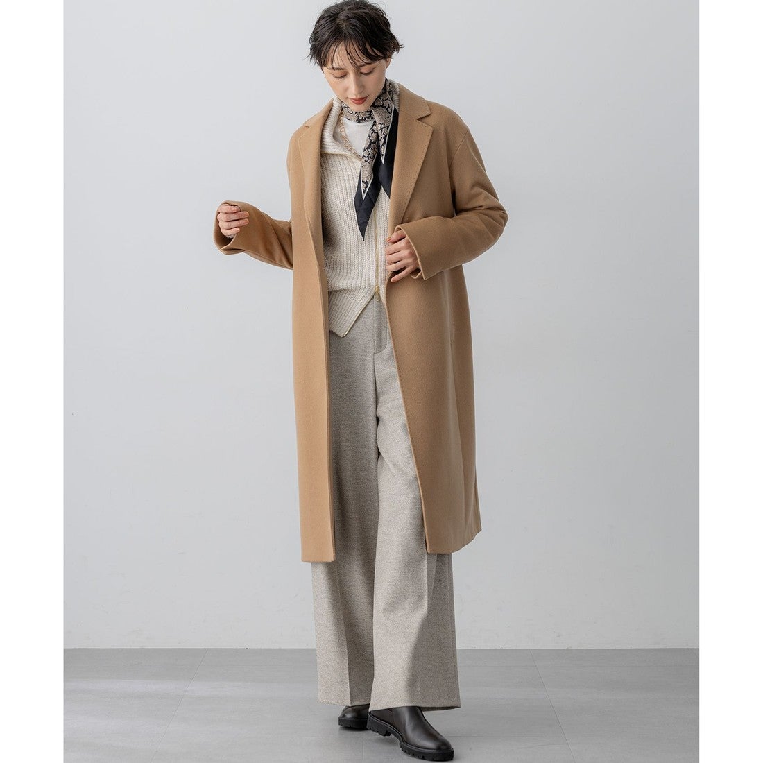 23区 【一部先行予約】ウールカシミヤビーバー チェスター コート