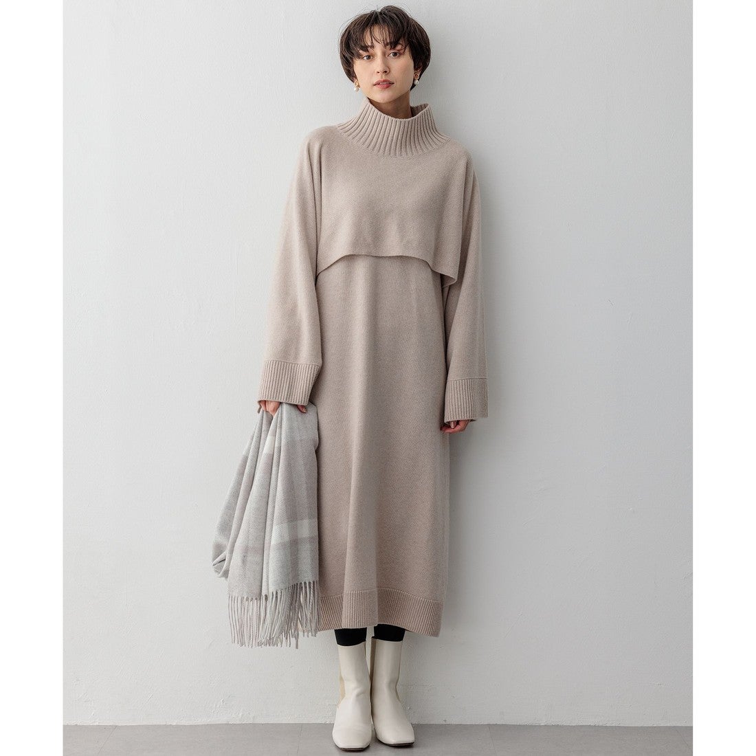 23区（大きいサイズ） 【先行予約/洗える】カシミヤブレンド ニット