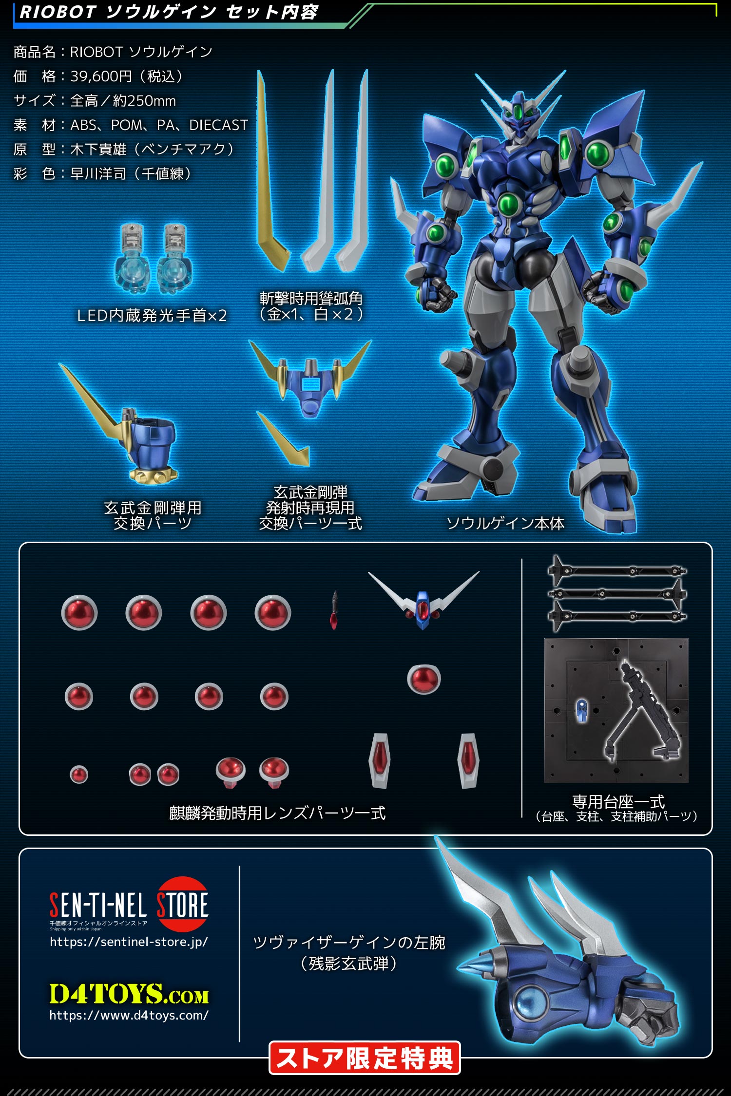 新品未開封】千値練 RIOBOT ソウルゲイン(ストア限定特典付) RIOBOT
