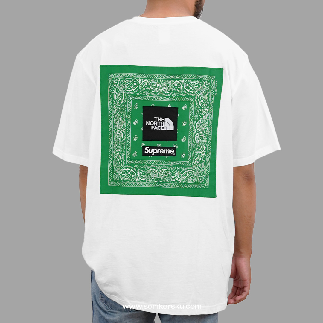 Supreme The North Face Bandana White Tee | Senikersku
