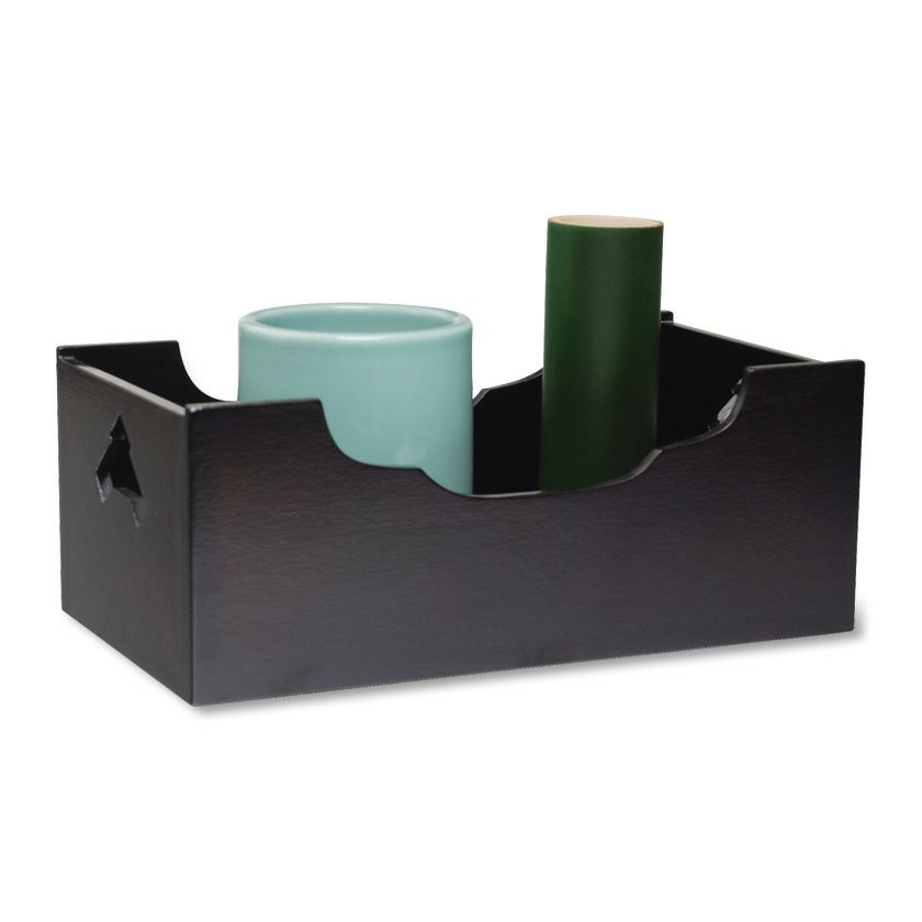 茶道具 莨盆（煙草盆・たばこぼん） 文箱莨盆セット 一閑塗 又