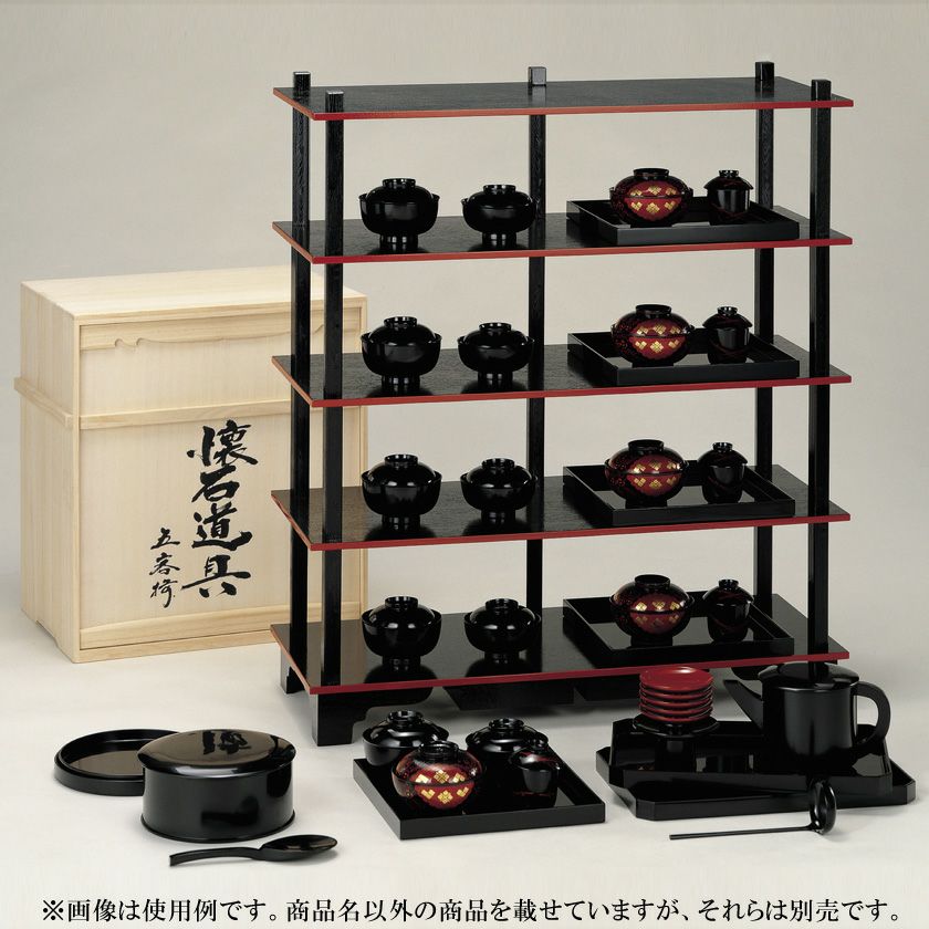 茶道具 懐石道具（かいせきどうぐ） 懐石道具 五客揃 合成漆塗○写真