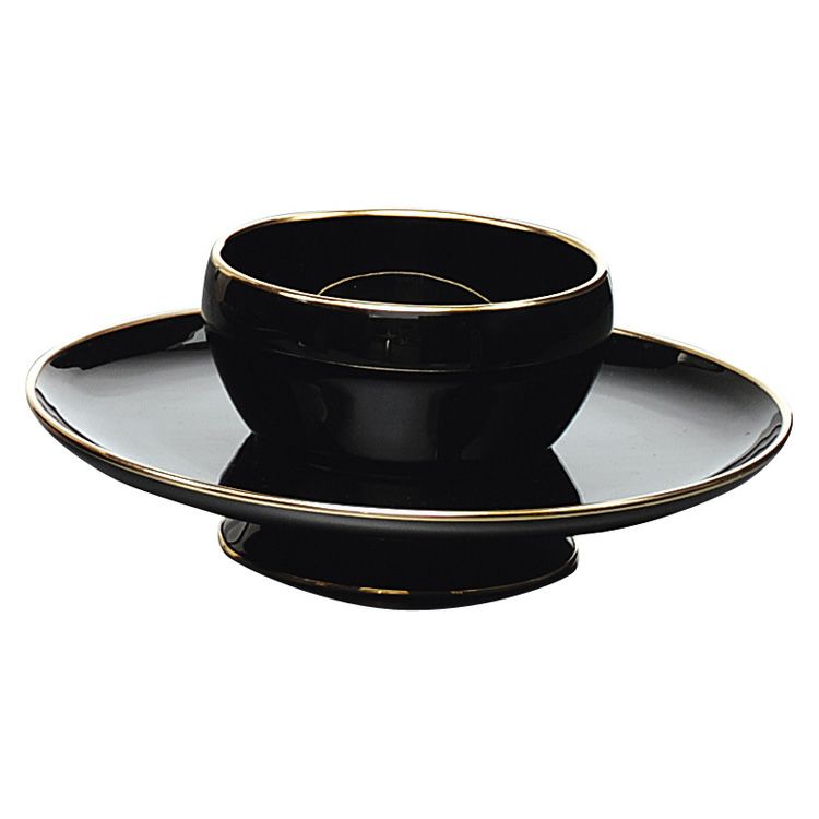 古代中国 天目茶碗 天目台付 高さ約12㎝ 東Y8-0106☆