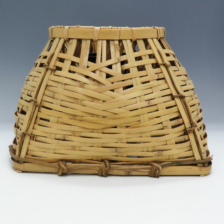 イ830 花籠『島田竹宝斎』『宗全篭 白竹花入 花器 紙