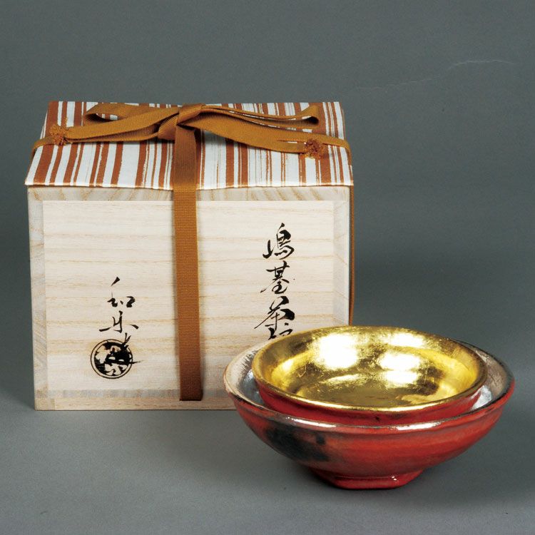 茶道具 抹茶茶碗（まっちゃちゃわん） 嶋台茶碗 了入（小） 旦入（大