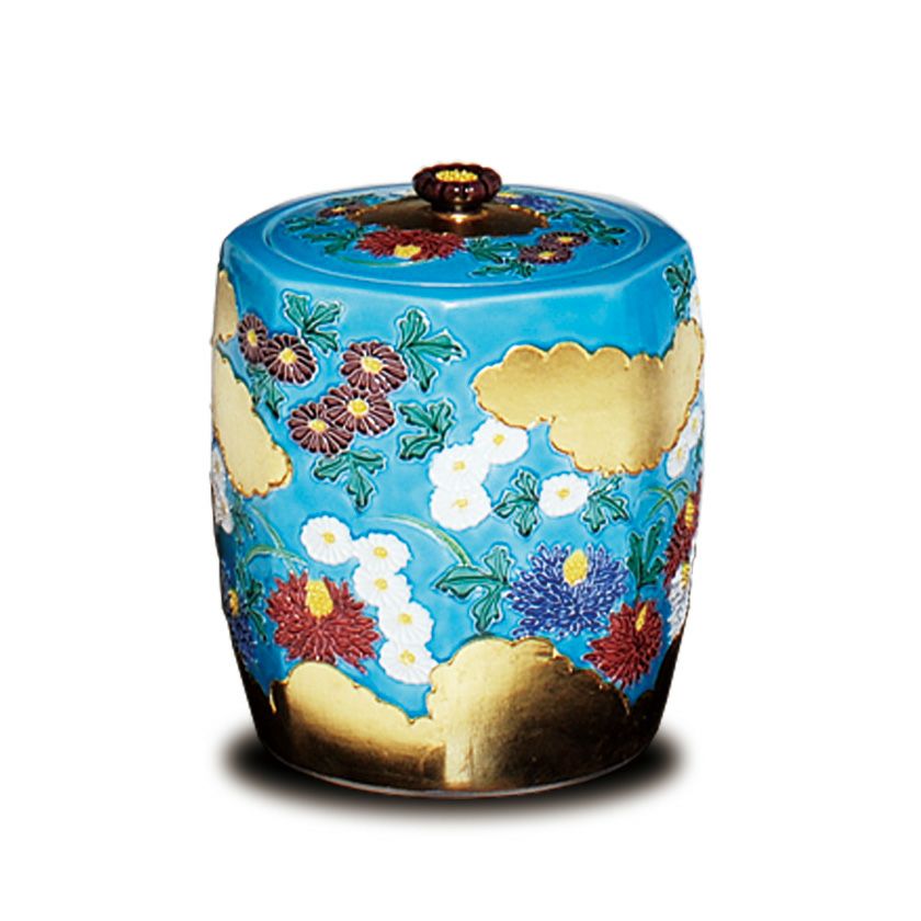 茶道具 水指（水差・みずさし） 水指 八角淡浅黄交趾 平安 大示 | 千年