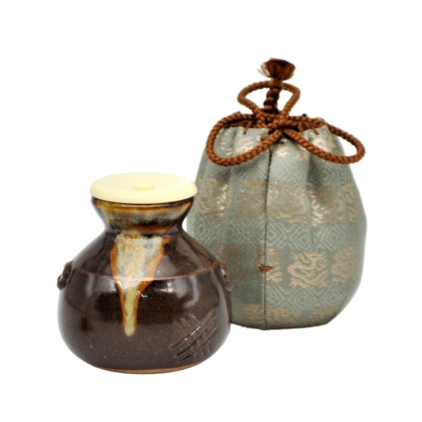 茶道具 茶入（ちゃいれ） 茶入 中興名物 侘助 ラクト蓋 陶若窯 | 千年