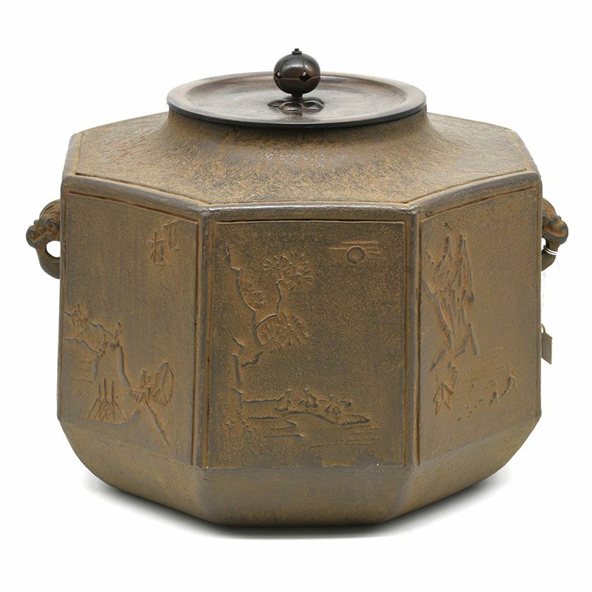 茶釜 真形釜 茶道具 茶器 炉 風炉 共箱 大国藤兵衛 木箱 【公式通販】