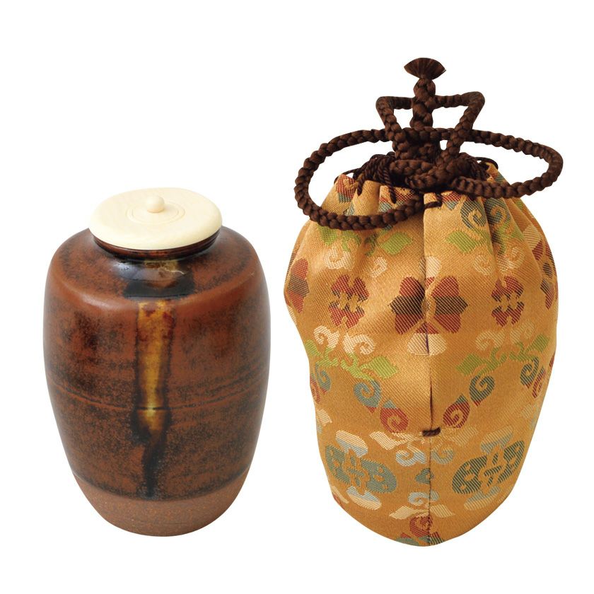 茶道具 瀬戸焼 古瀬戸 茶入 時代箱付 V 8247 茶道具 瀬戸焼 茶入 在