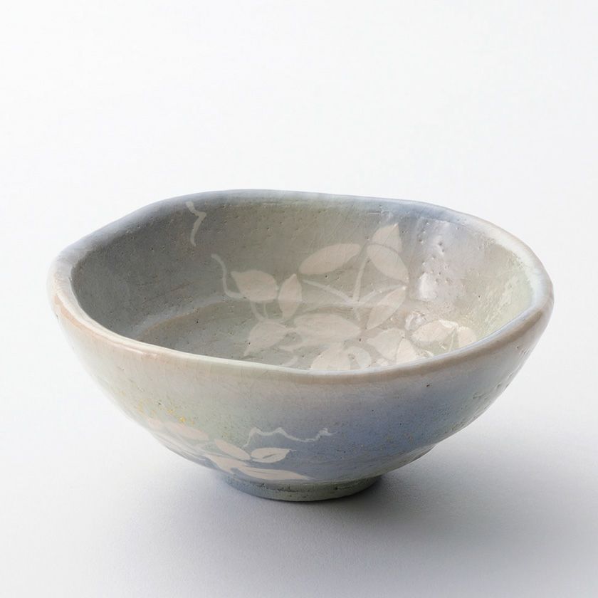 茶道具 平茶碗（ひらちゃわん） 季節茶碗 平形 朝顔絵 吉村 楽入