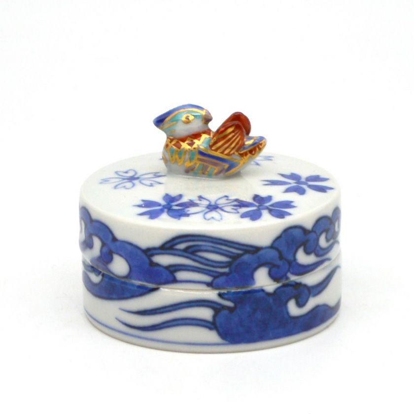 茶道具 染付網目喰篭 高野昭阿弥作 食籠 染付 網目 高野昭