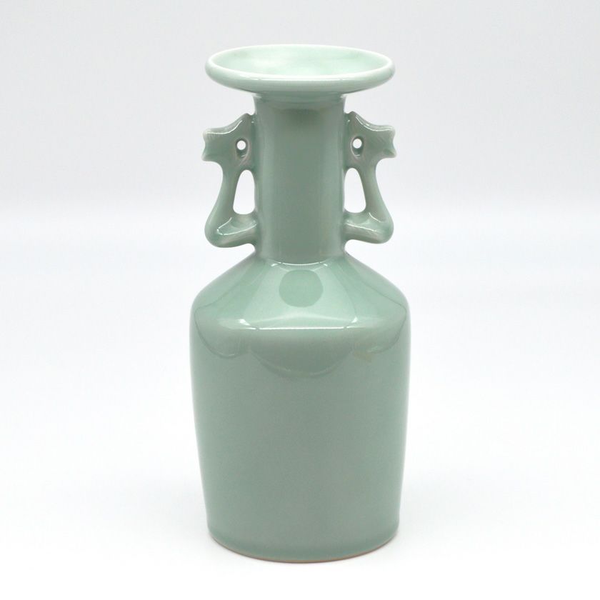 茶道具 花入（はないれ） 青磁 龍耳 花入 横石 嘉助 | 千年の香り 千紀園