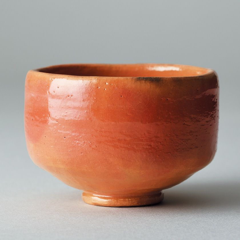 茶道具 楽茶碗（らくちゃわん） 茶碗 赤楽茶碗 長次郎 「一文字」写