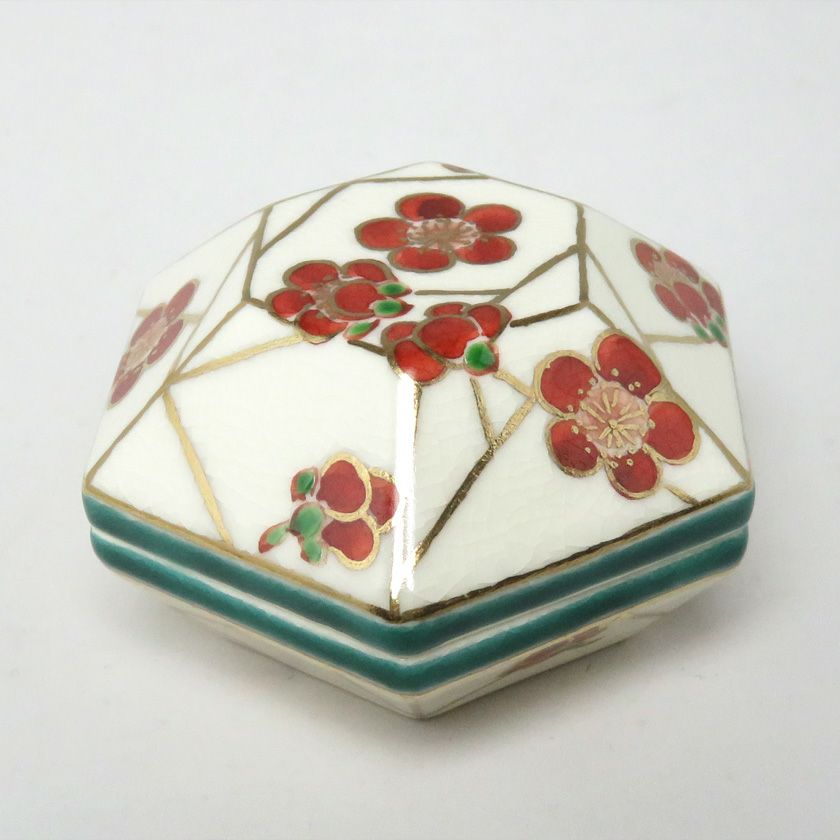 茶道具 香合（こうごう） 色絵 氷梅 香合 田中 方円 | 千年の香り 千紀園