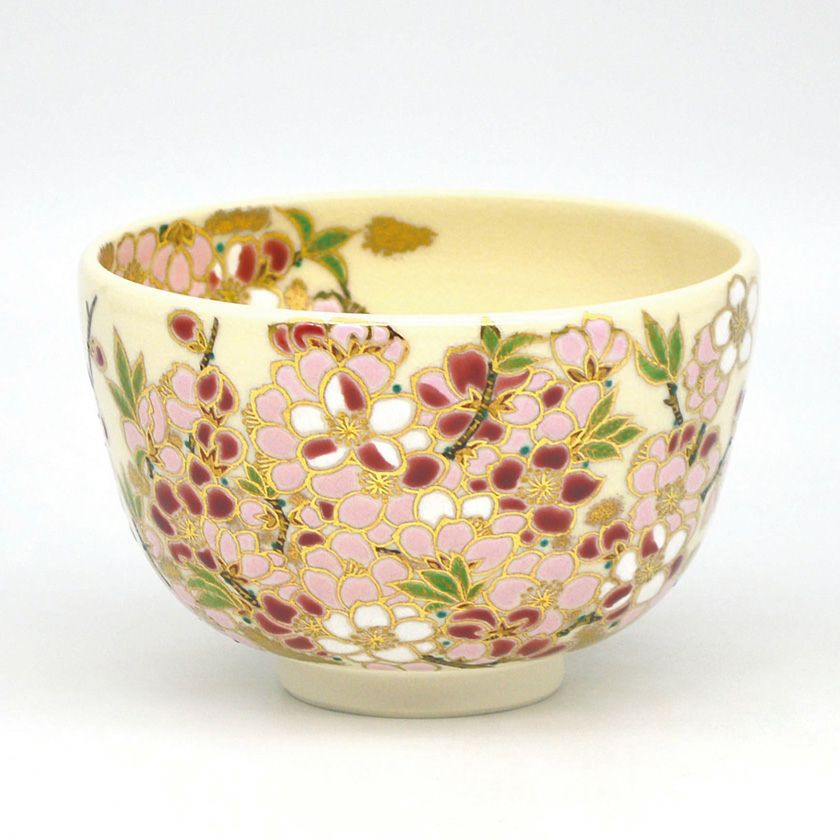 茶道具 抹茶茶碗（まっちゃちゃわん） 茶碗 仁清 はなもも 田中 万祥