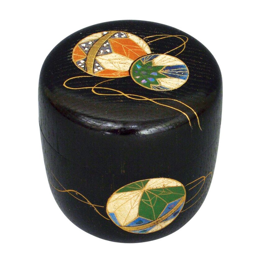 茶道具 薄茶器（うすちゃき） 栗木地中棗 手毬蒔絵 今井 千鶴