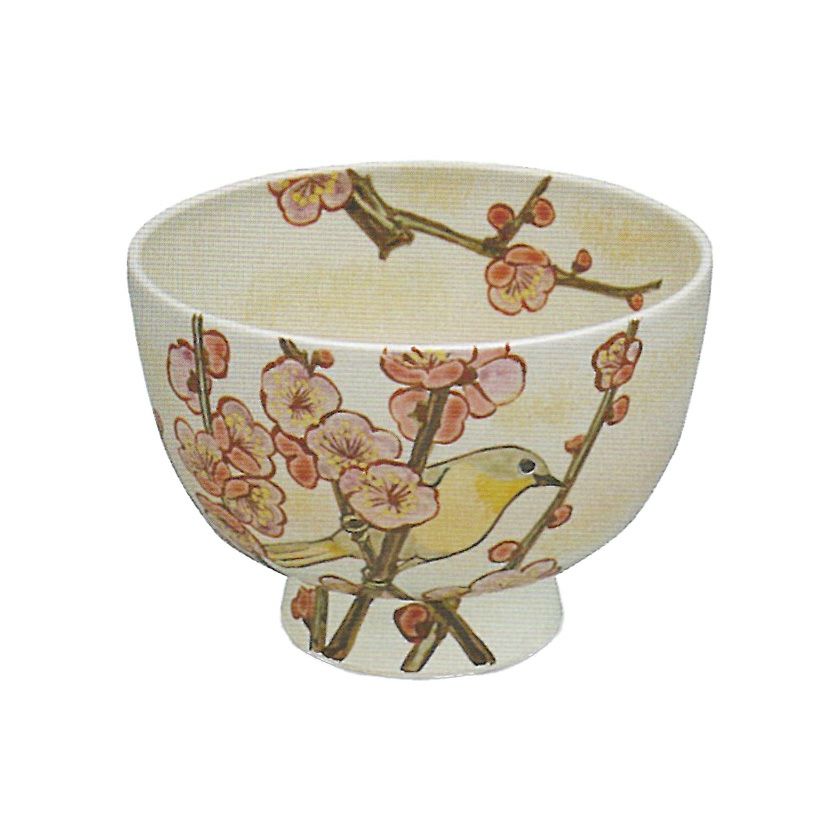 茶道具 梅茶碗 茶道具 抹茶茶碗（まっちゃちゃわん） 梅ニ鶯 茶碗 加藤