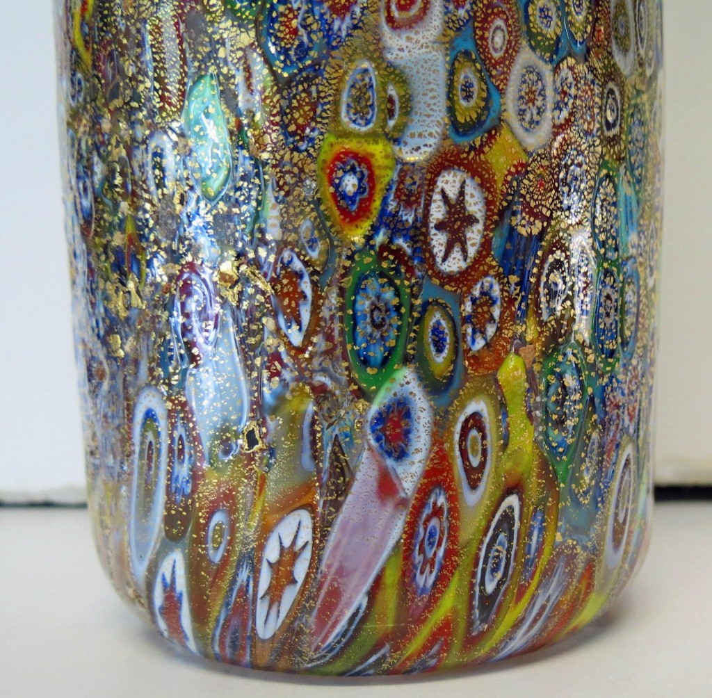 ムラーノガラス ペーパーウエイト 金彩 花柄 ペーパーウエイト 金彩 花