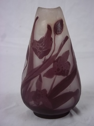 エミールガレGalle花瓶アールヌーボークレマチス1910年頃 エミールガレ