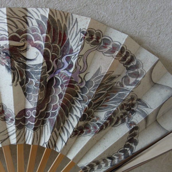 鉄扇(ステンレス扇)一尺 逸品入魂手描き絵「天之四霊」シリーズ | 鉄扇