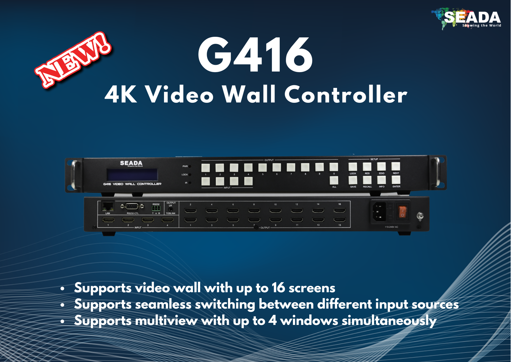 NEW 4K Video Wall Controller, G416 - Seada Technology