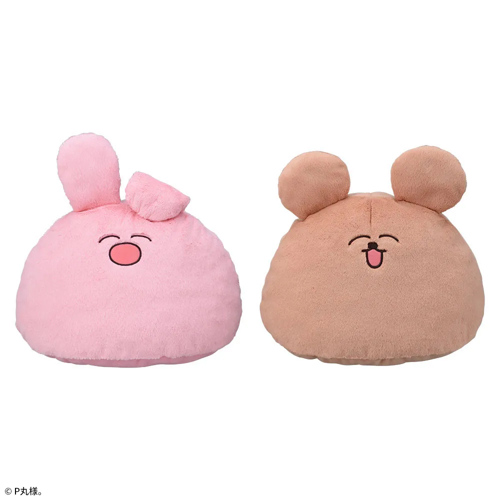 P丸様。 プラチナムザッカドームクッション“うさぎさん&くまくん