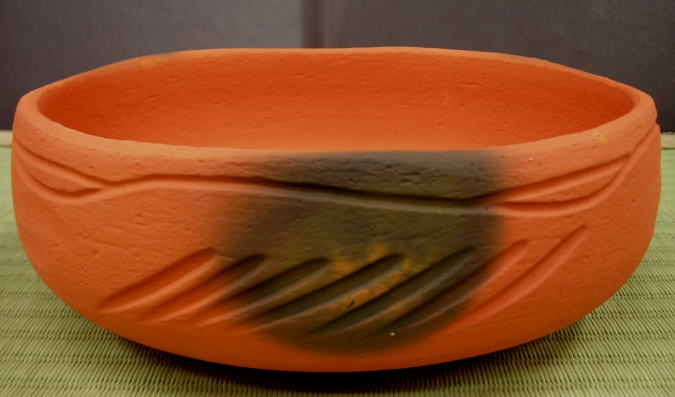 通販販売【茶道具】 灰器 炉用 素焼 赤 *佐々木松楽[hik10004]茶道道具