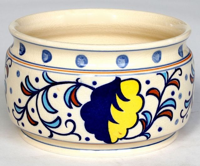 N967 水指 『桃峰造』『莨葉絵』『オランダ写水指』 共箱 茶道具