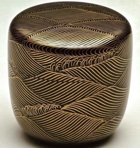 1116 茶道具 春の野 蒔絵 棗 2客 未使用 1116 茶道具 春の野 蒔絵 棗