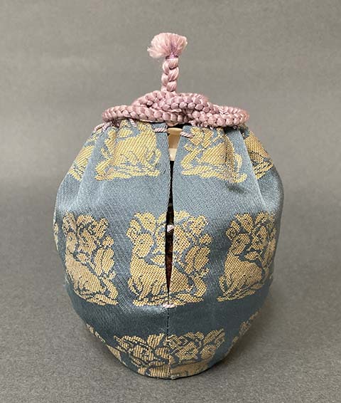 織田信長所有 唐物名物 本能寺文琳茶入 笹田有祥作 正絹仕