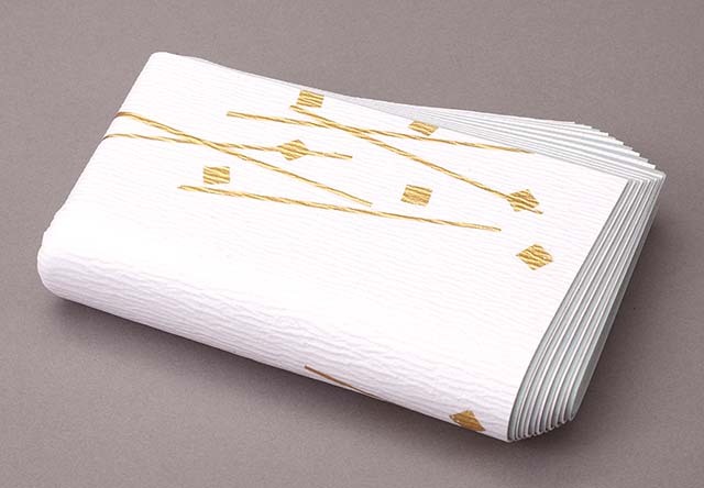 茶道具】 切箔押 浅黄色 紙釜敷 *奥村吉兵衛* 【茶器/茶道具 炭道具】