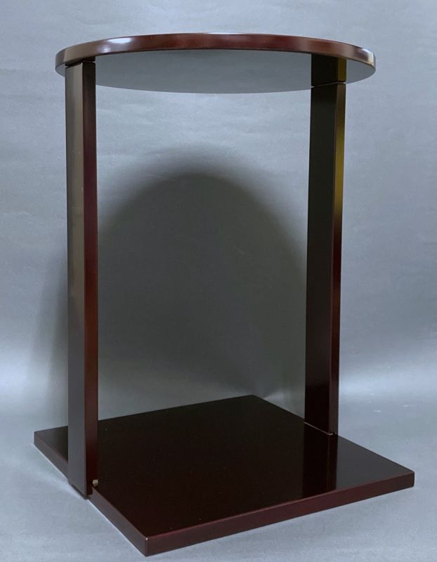 桐丸卓 紙箱 円卓 組み立て 茶道具 木製 茶道具 棚（たな） 桐木地 丸卓