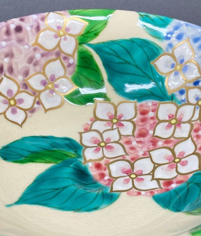 送料込【逢絢亭・新品】茶道具 茶碗 京焼 仁清写 鉄線の図 廣田