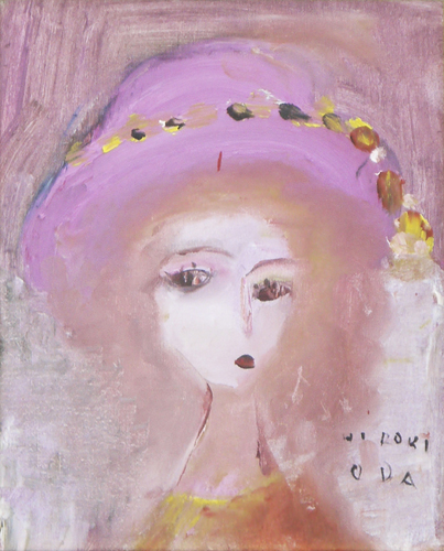 織田 廣喜 氏の「少女」F0号日本芸術院会員 人気画家98歳没従四位