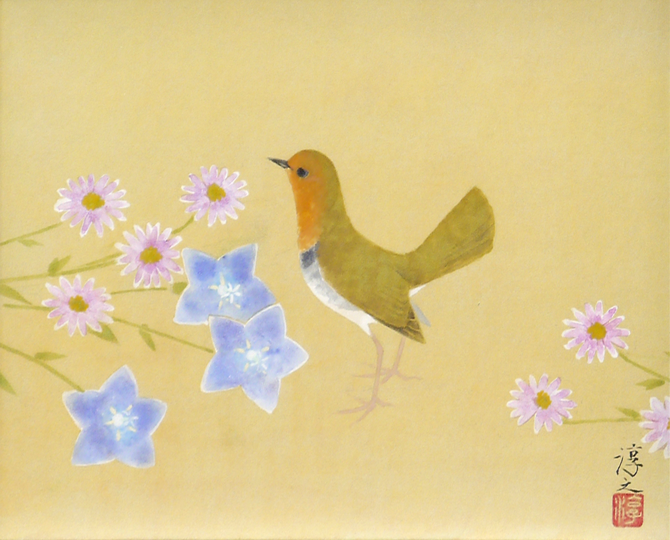 文化功労者日本画家版画作品 本物 上村淳之 オリジナルリトグラフ 「高