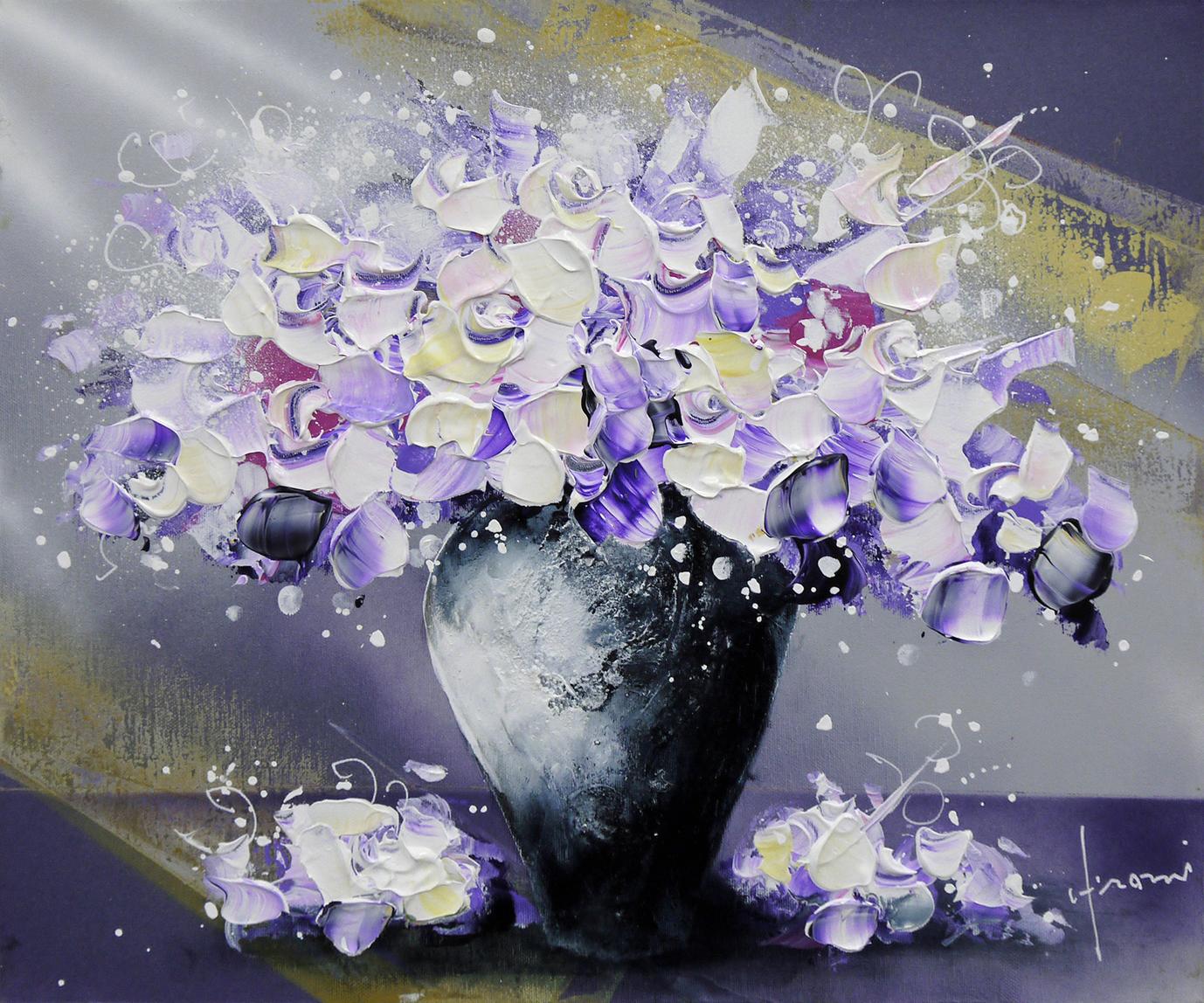 油彩画『黄花』立川広己 幸せの黄花 | ｜正光画廊