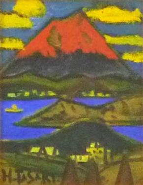 油彩画0号 「朱富士」 | ｜正光画廊