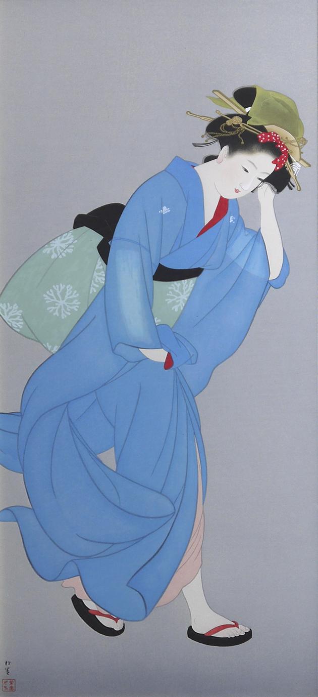 上村松園 「序の舞」 限定 版画 シルクスクリーン 日芸版画院 719×438