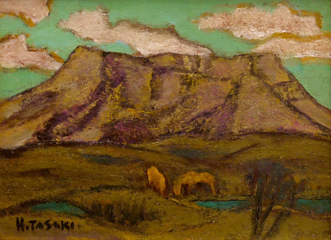 油彩画0号 「朱富士」 | ｜正光画廊