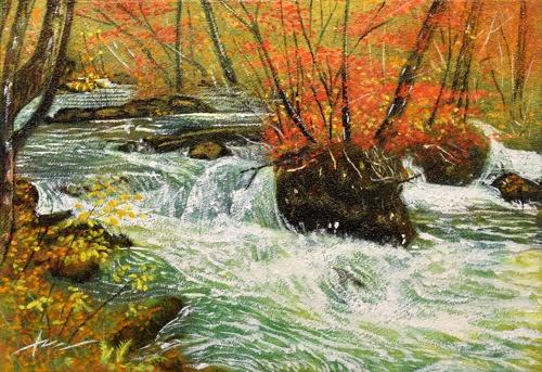 上鈴木正一 油彩画 A3『 メジロラモーヌ 』ロバート様のオーダー作品