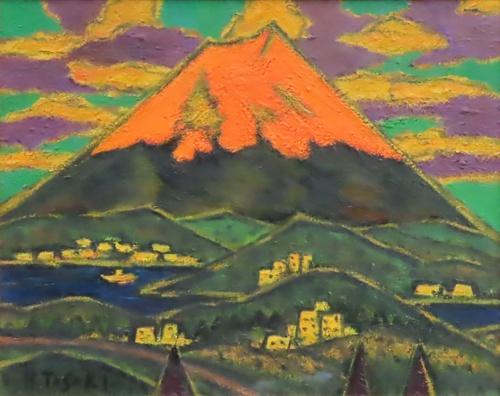 油彩画0号 「朱富士」 | ｜正光画廊