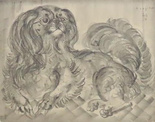 藤田嗣治 寝室の裸婦キキ、希少画集画、新品額・額装付 藤田嗣治、寝室