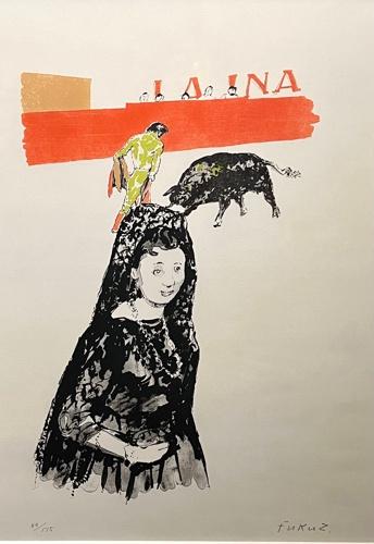 福沢一郎 【ニンフを追う牧神】1979年 限定75 作品】 ニンフと牧神