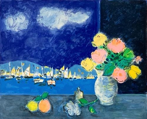 ジル・ゴリチの花の柄のリトグラフ ジル・ゴリチの花の柄のリトグラフ