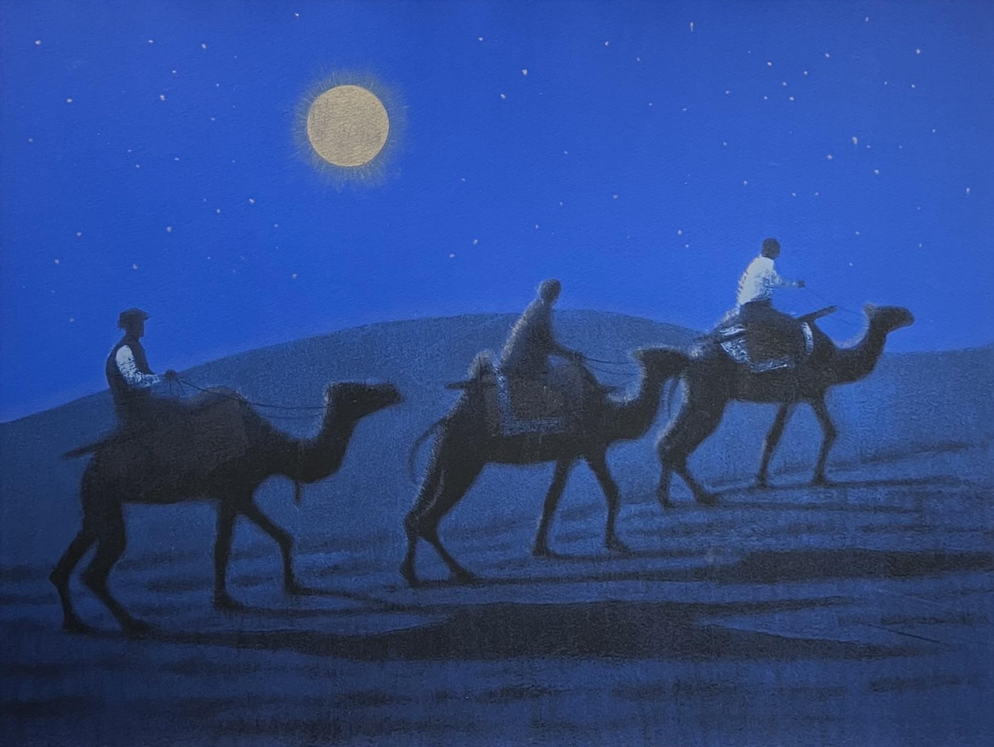 版画 「月光砂漠らくだ行」 | ｜正光画廊