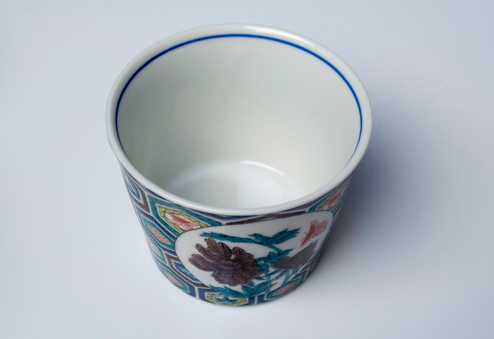 お値下げしました、九谷 鏑木製 糸巻き 蝶 盃 お値下げしました、九谷