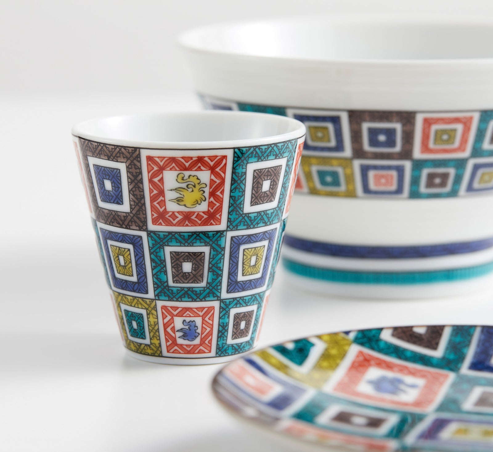 古九谷色絵端皿 古箱付き R8-3 古九谷色絵端皿 古箱付き R8-3 古九谷