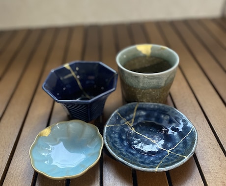 お客様の大切な器を格安で金継ぎいたします 各種こだわりのご注文も