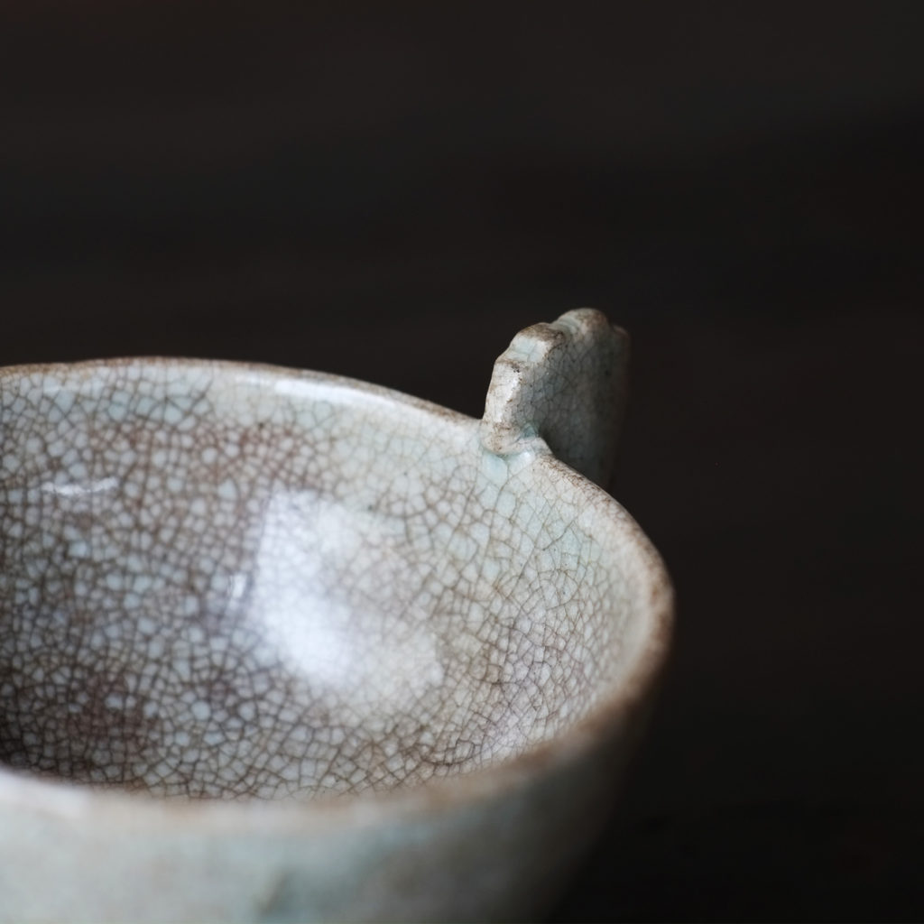 李朝 堅手耳盃 現代美術 盃 酒器 器 李朝 堅手耳盃 現代美術 盃 酒器