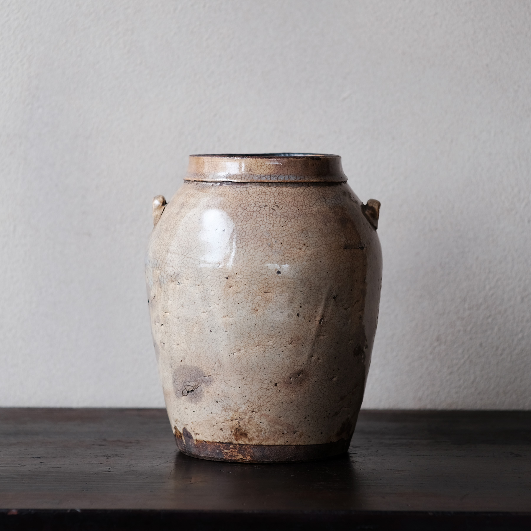 古丹波 流釉 うるか壺 ⁄ 古民芸 幕末 明治